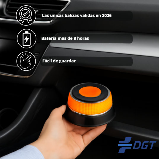 Protege tu vida y evita sanciones: Baliza V16 THULOS® homologada, geolocalizada y visible hasta 3 km.