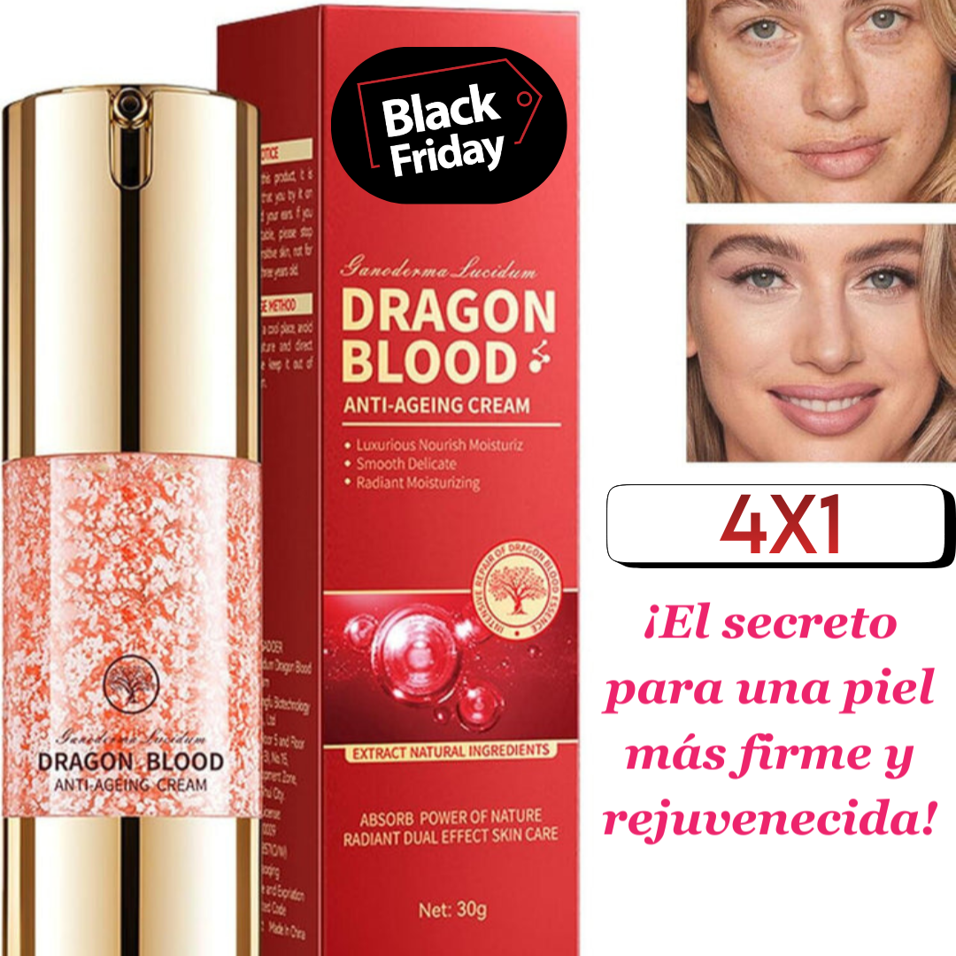 4x1 DRAGON BLOOD®+L´OREAL REVITALIFT | Rellena arrugas, reafirma y devuelve la luz a tu piel. Incluye 3 Cremas + 1 Sérum.