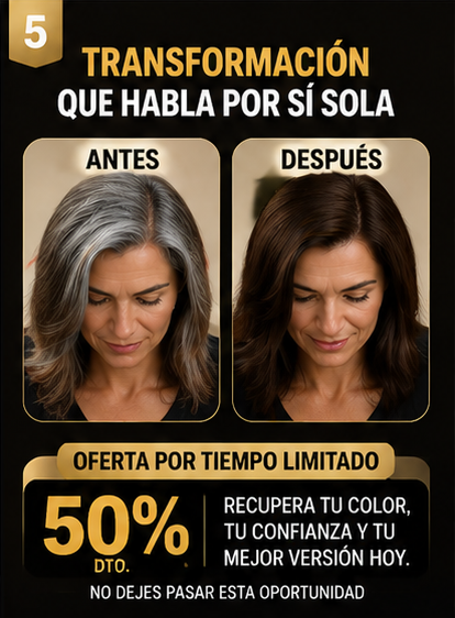 ¡Transforma tu cabello en minutos con EELHOE® Champú Tinte Negro 3 en 1! Color profesional sin complicaciones, en solo 15 minutos.