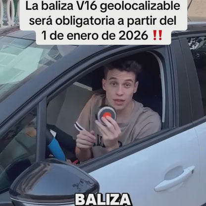 Protege tu vida y evita sanciones: Baliza V16 THULOS® homologada, geolocalizada y visible hasta 3 km.
